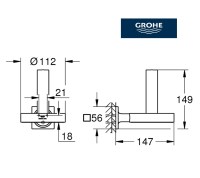 MEDIDAS PORTARROLLOS RESERVA ALLURE GROHE